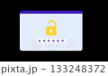 Animated Password Unlock Screen.Minimal flat animation showing an unlock icon above a password field with hidden characters. 133248372