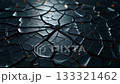 A mysterious surface created by cracks floating in the darkness and light reflections 133321462