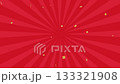 Red radiating rotating golden confetti 133321908