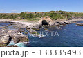 Jogashima│Coastal arch and cliffs│Blue sky│Drone aerial photography 133335493