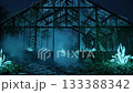 An Enchanted Greenhouse filled with an Ethereal Glow and possessing a Mystical Atmosphere 133388342
