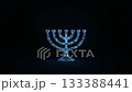 A beautiful Sparkling Menorah Animation featuring vibrant flames that dance gracefully 133388441