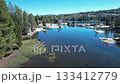Aerial video of Union reservoir, California, USA  133412779
