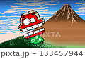 赤富士の獅子舞い 133457944