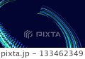 symbols form whorls, information ai construction of digits. Vj loop hologram abstract multicolored bg. Letters or digits form lines, lines form curls grid. info technology. Information flow concept 133462349