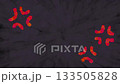 動態的紅色憤怒標記搖擺動畫和黑色背景 133505828