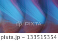 Paint fluid blend. Flowing ink. Defocused blue red orange color chemical particles purple golden water floating on abstract art background. 133515354