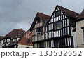 Quiet Tudor Street with Black and White Timber Facades 133532552