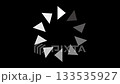 Spinning triangle progress indicator loop animation (black background) 133535927
