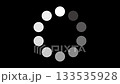 Spinning circular progress indicator loop animation (black background) 133535928
