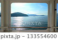Blue sea and sky seen from the ferry, Seto Inland Sea bound for Shodoshima, Kagawa Prefecture 133554600