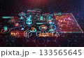 Global network connecting digital data and cybersecurity interface 133565645