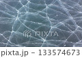 Texture background video of cracks and bubbles in the ice of a frozen lake [Generative AI] 133574673