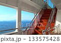 Blue sea and sky seen from the ferry, Seto Inland Sea bound for Shodoshima, Kagawa Prefecture 133575428