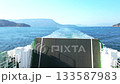 The blue sea seen from a boat: The Seto Inland Sea in Kagawa Prefecture 133587983