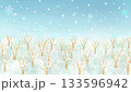 Watercolor loop animation of a winter forest covered in snow. 133596942