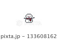8-bit pixel art happy snowman hello with moving arms. looped animation 4k 30fps 133608162