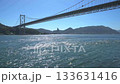 潮流が速い関門海峡と関門海峡大橋の様子 下関側壇ノ浦 潮流が速い関門海峡と関門海峡大橋の様子 下関側壇ノ浦 133631416