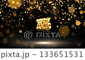 A black and gold new year's eve background with the number 2026 on it 133651531