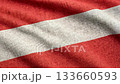 Austrian national flag waving in the wind, top down aerial view, seamless patriotic video background, red and white stripes fluttering smoothly, symbolic national pride footage 133660593