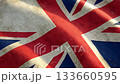Top down aerial view of the England flag waving in the wind, smooth fabric texture, dynamic patriotic motion background, national symbol animation for events, presentations 133660595
