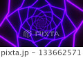 Abstract futuristic neon tunnel geometric vj loop background. 133662571