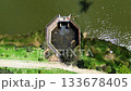 Drone Flight Over Hydrological Water Gate Structure 133678405