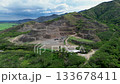 Drone Footage Over Massive Quarry Excavation Site 133678411