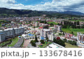 drone Aerial View of Paipa City in Boyaca Colombia 133678416