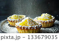 Tangy Calamansi Tart with Powdered Sugar in Buttery Pastry Crust Tangy Calamansi Tart with Powdered Sugar in Buttery Pastry Crust 133679035