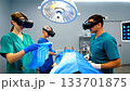 Med students use VR for surgery training. Ai generated 133701875