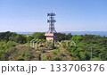 兵庫県神戸市六甲山 快晴の山頂より空撮 六甲山地と神戸市の街と海 兵庫県神戸市六甲山 快晴の山頂より空撮 六甲山地と神戸市の街と海 133706376