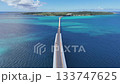 Smooth 4K drone footage of Miyakojima's crystal clear waters and Irabu Bridge 133747625