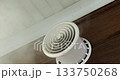 White Air Vent Blowing Vapor in Room, Moisture in the Air During the Day 133750268