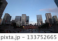 Tokyo, Japan: Tokyo Station and skyscrapers, business district scenery (long-time time-lapse photography from day to night) 133752665