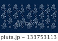 Seamless loop animation. Christmas pattern with snowman and stars on blue background. 133753113