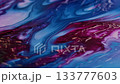 Colorful abstract liquid paint flowing background 133777603
