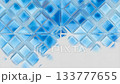 Blue diamond geometric pattern appearing on white background 133777655