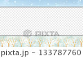 雪景冬日森林的透明畫面。水彩循環動畫。 133787760