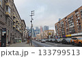 10.10.2025 - Moscow, Russia - Moscow city business district covered by fog. Streets 133799513