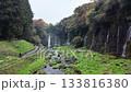Shiraito Falls at Fujinomiya, Shizuoka, Japan, Tourists walking near Shiraito waterfalls in lush forest landscape in Japan 133816380