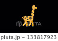Giraffe Walking Loop Animation flat design.Funny Cartoon giraffe character. 133817923