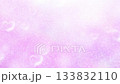 Animated background video with heart-shaped soap bubbles floating on a pink and rainbow glitter background 133832110