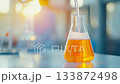 Exploring a Vibrant Chemical Reaction in a Lab Setting During Bright Morning Light 133872498