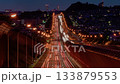 《大阪府》名神高速公路夜景與高槻市的直路 133879553