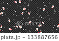 Falling snowman and snow (transparent background) 133887656