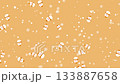 Snowman and falling snow (orange background) 133887658