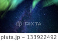 aurora and milky way galaxy in night sky  time lapse stars simulated northern lights 133922492