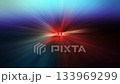 Abstract creative VJ loop colorful radial shine flare light rays for technology and communication background. Speed of multicolored light, neon glowing rays in motion.  133969299