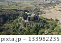 Historic Sangni Fort near village seen in aerial drone view 133982235